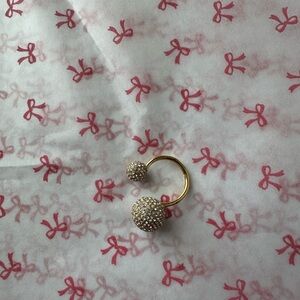 Kate Spade Gold Crystal Ball Ring